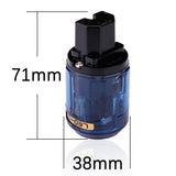 Hifi P-037E EU Power Plug Rhodium Plated IEC Connector for DIY Audio Power Cable