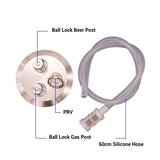 3"Tri Clamp(91mm OD) Ball Lock Convert Lid with Gas Post Beer Post PRV 60cm Silicone Hose Homebrew Kegging  Equipment