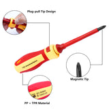 Jewii 13pcs 1000V Changeable Insulated Screwdrivers Set with Magnetic Bits Ring Electrician Repair Hand Tools