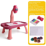 Kid Led Projector Drawing Table Portable Painting Desk Arts Projector Board Cartoon Boy Girl Baby Drawing Tool Educational Toy