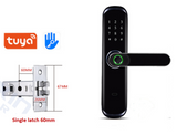 TUYA smart TT lock with one grip to open the door fingerprint password swipe card bluetooth wooden door electronic integrated