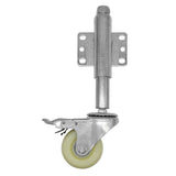 2"/3"/4" Nylon Gate Wheel Spring Loaded Swivel Caster with Brake 220lbs Load Capacity