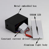 2W LED Staircase Light AC85-265V Indoor Wall Lamp Step Pathway Wall Corner Lamps Lighting Stairs Decoration Lights Dropshipping