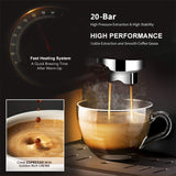 20bar Italian Espresso Machine Coffe Machine Home Semi-automatic Milk Frother with Steam Used To Make Cappuccino Mocha