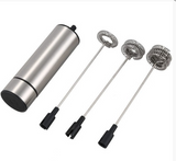 Handheld Electric Milk Frother Machine with 3 Pcs Stainless Steel Spring Wireless Whisk Foam Maker  for Cappucino Maker