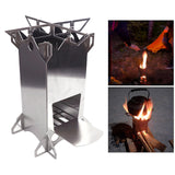 Foldable Wood Burning Stove Compact Mini Burner for Outdoor Picnic Camp Cooking BBQ