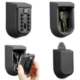 Key Box Safe 10 Digit Push-Button Combination Lock Wall Mounted Outdoor Key Storage Lock Electronic Safe Key Holder For Keys