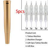 3 Colors Best Quality Wireless Permanent Makeup Tattoo Machine Microblading Rechargeable Eyebrows Women Waterproof Tattoo Pen
