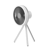 Portable Camping Fan Rechargeable Mini Fan USB Outdoor Camping Ceiling Fan With Led Light Tripod Stand Desktop Fan Gray/White