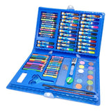 1 Set 86 Pcs Children Drawing Painting Art Set Blue Water Color Pen Crayon Oil Pastel Paint Brush Drawing Tool School Party Gift