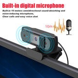 HXSJ S2 5MP Webcam USB Webcam 2.5K 720P1080P FHD PC with AF Light Correction and Dual Mics for Video Teaching with Privacy Cover