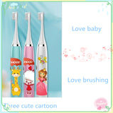 Dropshiping W9 Kids Electric Toothbrush Cartoon Pattern Double-sided Waterproof Tooth Brush Oral Cleaning for Kids Free shipping