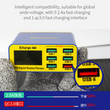 MECHANIC USB Multi Port Charger Icharge 6M QC 3.0 Mobile Phone Tablet Fast Charging Intelligent Digital Display Multi Interface