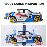 1:10 70Km/H 2.4G RC Car 4WD Double Battery High Power LED Headlight Racing Truck Drift Racing Car