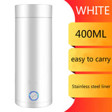 400ML Portable kettle, travel electric hot water cup, heating and heat preservation integrated household small boiling water cup