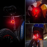 XANES 5-Modes 180° Widen Lighting Mini LED Bicycle Tail Light USB Rechargeable Bike Rear Lamp Safety Warning Night Lante