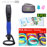 Authentic 3D Pen 3D Print Pen And 1.75mm Pla Filament Christmas Gifts+ Painting Drawings+ Free Shipping 5 v 2A Usb Adapter
