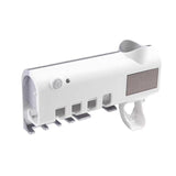 Toothbrush Storage Rack Storage Box Bathroom Accessories Automatic Toothpaste Dispenser Toothbrush Holder Wall-Mounted