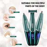 3 in 1 Women Electric Shaver Eyebrow Epilator Bikini Trimmer Professional Nose Ear Hair Removal Clipper Grooming Kit Wet/Dry