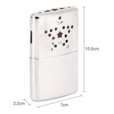 2pcs/1pc Outdoor Metal Hand Warmer with Pouch for Fishing Camping Hiking Metal Hand Warmer Petrol Reusable Pocket for Ski Winter