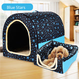 New Warm Dog House Comfortable Print Stars Kennel Mat For Pet Puppy Foldable Cat Sleeping Bed high quality pet products