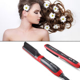 Hair Straightener Durable Electric Straight Hair Comb Brush LCD Heated Ceramic Hair Straightening Brush EU/US Plug