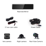 12" WiFi Dual Dash Cam A8 GPS Front 2K Rear 1080P Dual Lens Dash Camera Recorder for Cars 170° Wide Angle With carplay funtion