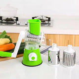 NEW 3 in 1 Vegetable Mandoline Slicer Swift Rotary Drum Grater Nut Shredder Veggie Cutter Peeler Spiralizer Cheese Chopper