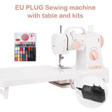 INNE Electric Sewing Machine Mini Small Portable Multifunctional Household Pedal Handmade Repair With Night Light For Beginners