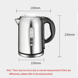 1.7L Electric Kettles Stainless Steel 220-240V Portable Travel Water Boiler Pot for Hotel Family Trip Kitchen Appliances EU Plug