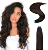 PU Hair Wig Piece Real Hair Wig Female Straight Hair Seamless Invisible Refill Tape In Extension
