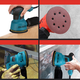 300W Random Orbital Electric Sander Machine with 125mm Sandpapers120V/240V Strong Dust Collection Speed Adjustable Polisher