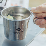 S190 Outdoor Stainless Steel 210ml Sierra Cup Picnic Tableware Portable Barbecue Hiking Camping Cup Picnic Cookware