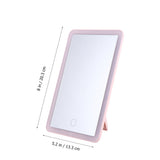 1pc LED Make-up Mirror Desktop Foldable Back Hook Stand Cosmetic Mirror for Bedroom Cloakroom )