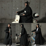 2021 Hot Sale EVA Raincoat Women/Men Zipper Hooded Poncho Motorcycle Rainwear Long Style Hiking Poncho Environmental Rain Jacket