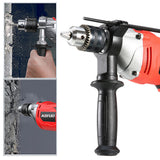 910W 220V Multi-Functional Industrial Grade Handheld Impact Drill Electric Rotary Hammer Drill Screwdriver Power Tools