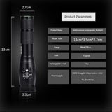 Five-speed Glare T6 Glare Led Telescopic Zoom L2 Flashlight Camping Outside Multiple Gears