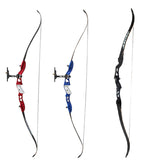 63 Inch Recurve Bow 18-34 Lbs Hunting Bow Outdoor Sport Recurve Bow Archery Hunting Shooting Section Divided Left or Right Hands