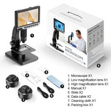 7 Inch IPS Digital Microscope Cell Electron Microscope Magnifier Multi-use Camera PBC Repair Welding with Dual Lens 500x 2000X