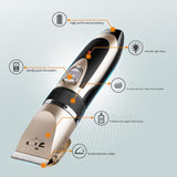 Pet Hair Trimmer USB Rechargeable Hair Clipper For Dogs Professional Grooming Tools LCD Display Trimming Tools Home Use Device