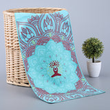 30*100cm Cooling Sports Towels Yoga Mat Cover Towels Non-slip Gym Fitness Printed Microfiber Travel Quick-drying Cushion Pilates