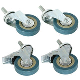 4Pcs Heavy Duty 75mm Swivel Castor with Brake Trolley Casters wheels for Furniture