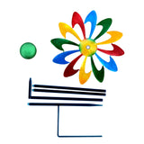 Iron Art For Garden Lawn Landscaping Gift Craft Windmill Yard Patio Wind Spinner Coloful Ground Stake Home Decor