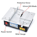 S3 Mini Table Saw Woodworking Electric Small Bench Saw Handmade DIY Hobby Model Crafts Cutting Tool 775 Motor 96W 63mm