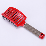 Brushy Hair Scalp Massage Comb Hairbrush Bristle Nylon Women Wet Curly Detangle Hair Brush for Salon Hairdressing Styling Tools