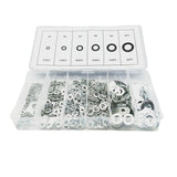 900 Pcs M3 M4 M5 M6 M8 M10 Stainless Steel Flat Washer Plain Washer Kit Screw Fastener Set Hardware Assortment Accessories