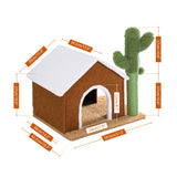 Wood Cat Tree Cats Multi Floor Large Play Tower Sisal Scratching Post Kitten Furniture Activity Centre  Condo Playhouse Dang toy