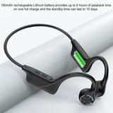Bone Conduction Headphones Wireless BT 5.0 Earphone Outdoor Sports Red Headset Waterproof Sweat Proof with Earbuds Hands-free