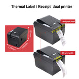 High quality USB port 20-60mm Thermal barcode printer Thermal Sticker printer 58mm receipt printer Thermal POS printer