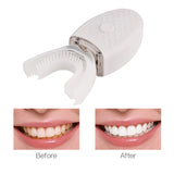 Waterproof silicone U shaped Ultrasonic Toothbrush USB Rechargeable Automatic Electric Tooth Brush 4 Modes Oral Cleansing Brush